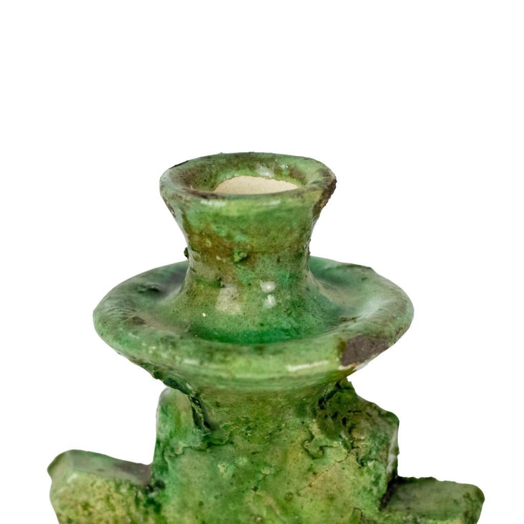 Handmade Moroccan Vintage Tamegroute Shaded Candlestick Holder