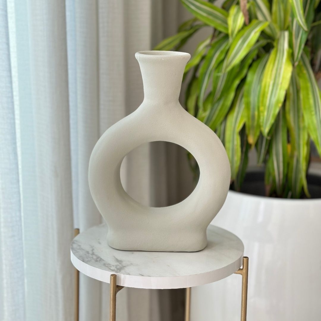 Vase artisanal Aram crème