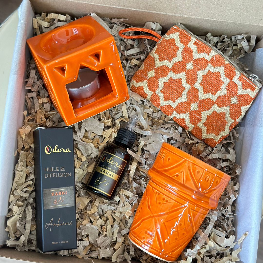 Coffret cadeau artisanal Tizwelt orange