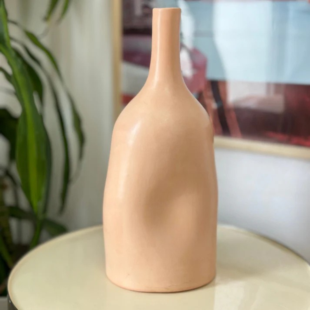 Vase artisanal bouteille nude grand