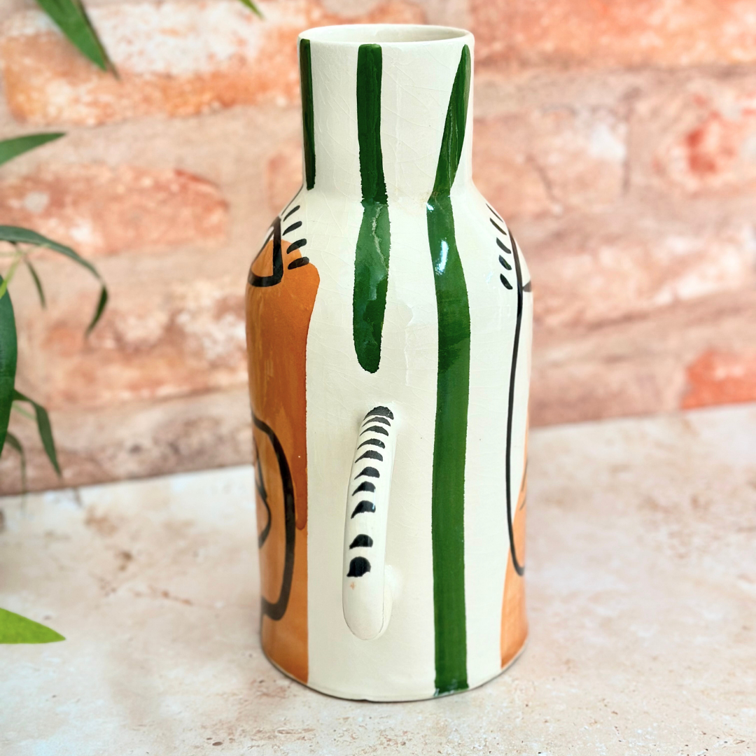 Vase artisanal Taboukalt Oudm orange