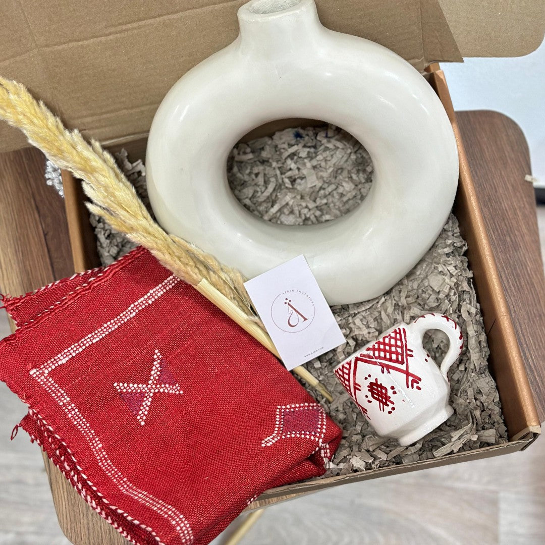 Coffret cadeau artisanal Sabra rouge