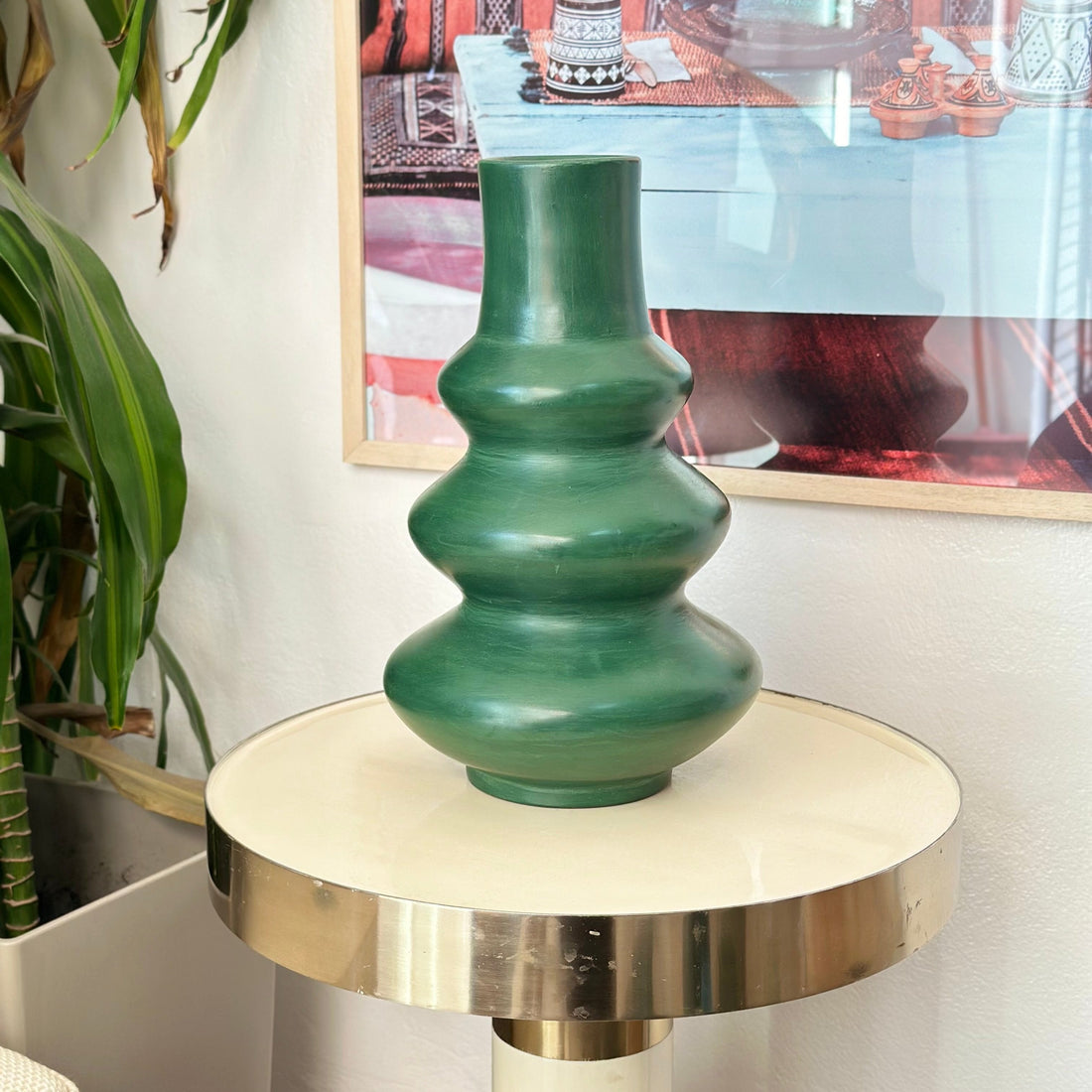 Vase artisanal Aboukal vert grand